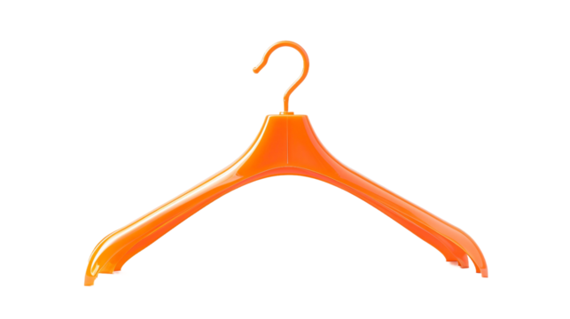 Functional Plastic Hanger with Movable Top on white background