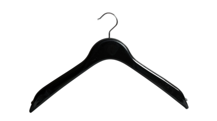 Durable Plastic Garment Hanger with Hook Mechanism on white background