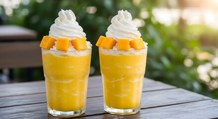 A refreshing mango duo that brings the freshness of tropical fruit into every sip.