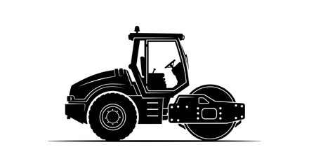 Naklejka premium transparent background vector illustration of a powerful road roller