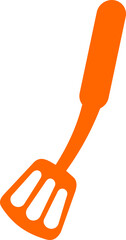 A Simple and Stylized Flat Vector Illustration of a Kitchen Spatula