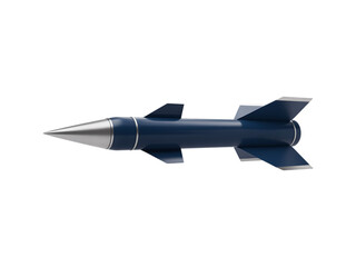 High quality 3D render of a modern missile.