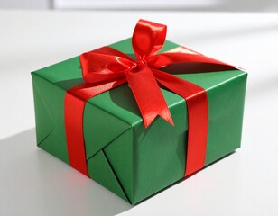 Obraz premium gift box with red ribbon