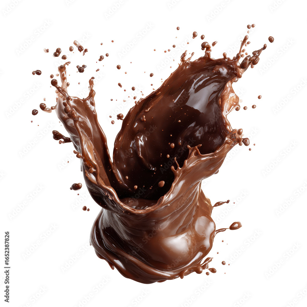Poster chocolate splash creates an impressive visual with dynamic movement and rich color in a creative cul