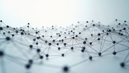 Connectivity and digital network visualization representing data exchange, technology communication, and artificial intelligence concept