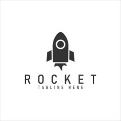Minimalist Rocket Logo Design – Modern Startup and Space Icon Vector