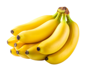 bunch of bananas isolated on transparent background