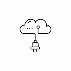 cloud plugin integration icon sign vector