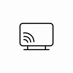 wireless display screen icon sign vector