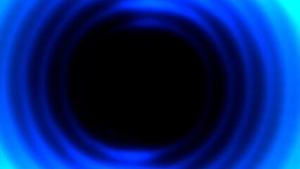Abstract blue light rings radiating out from a dark center for modern digital designs