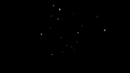 Delicate snowflakes falling against a dark night sky, creating a magical winter scene