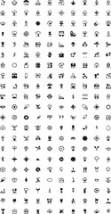 A versatile collection of black and white vector icons for web and business design
