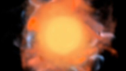 Spectacular vibrant cosmic explosion with fiery orange glow and surreal energy field background