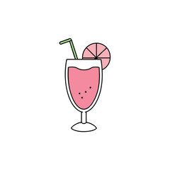 Refreshing pink guava cooler served in an elegant glass with a fresh guava slice garnish