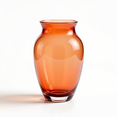 Photorealistic Glass Vase Mockup White Background