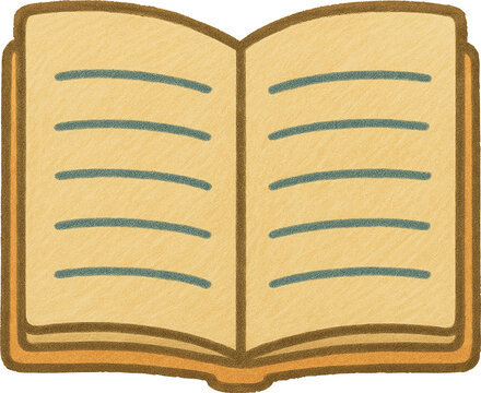 Back To School Open Book Cartoon Illustration – Cute School Textbook Vintage Style For Student, Classroom, Reading, Education And Learning Projects