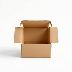 Photorealistic Open Cardboard Product Box
