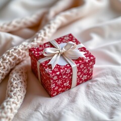 Closeup Photorealistic Valentine Gift Box Texture