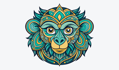 Fototapeta premium Vector illustration of a gothic tribal owl tattoo with a sun symbol