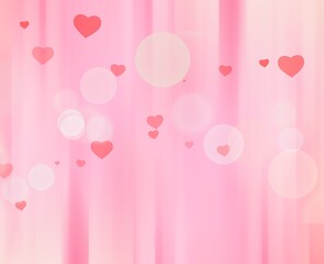 pink background with pink hearts