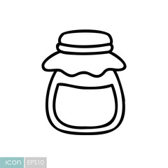 Homemade Jam Jar Outline Icon