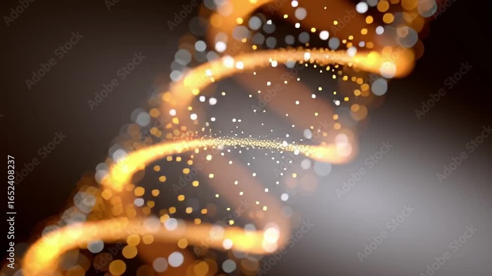 Poster abstract dna spiral: a mesmerizing abstract representation of a dna double helix, illuminated with s