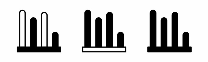 Graphs icon on white background. Vector logo graphs illustration.
