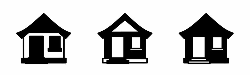 House icon on white background. Vector logo house illustration.