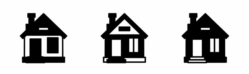 House icon on white background. Vector logo house illustration.