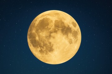 Obraz premium A serene night sky illuminated by the radiant glow of a full moon