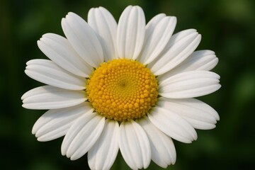 Fototapeta premium A Close-Up of a White Daisy with Yellow Center