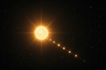 Fototapeta premium A Celestial Dance of Light in the Void