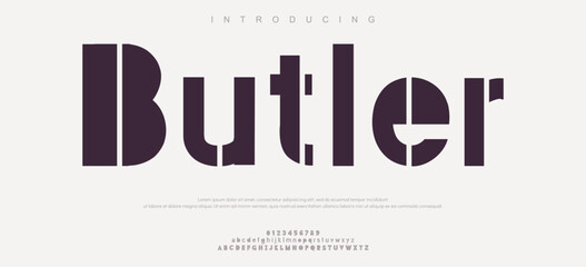 Butler creative modern stylish calligraphy letter logo design