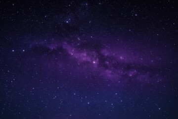 A cosmic tapestry of stars in shades of purple and blue, intertwined with a mysterious nebula that dances across the vast expanse of space