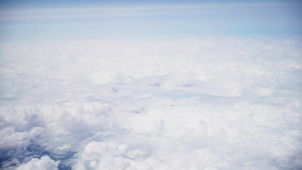 Naklejka premium Clouds floating in clean blue sky