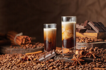 Irish cream and coffee liquor.