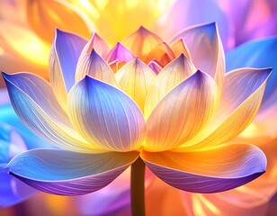 光彩を纏い輝く夢幻の花