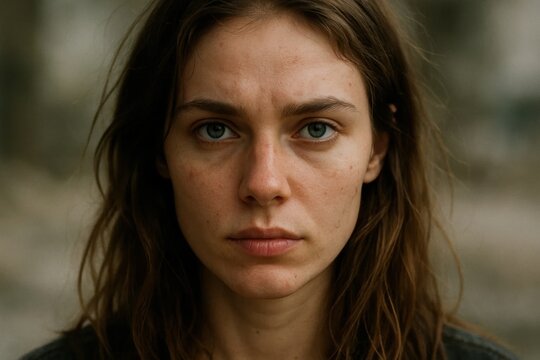 The raw beauty of human emotion captured in a close-up portrait