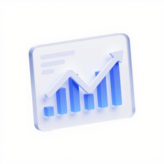 Bar chart with upward trend representing data growth