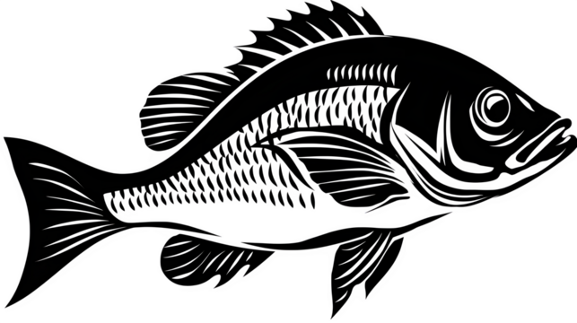 Filled black icon of fish silhouette jumping, transparent background