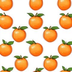 Obraz premium Seamless Pattern of Fruit on White Background