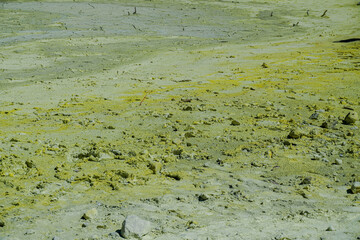 Kawah Putih Crater Lake in Ciwidey, West Java, Indonesia