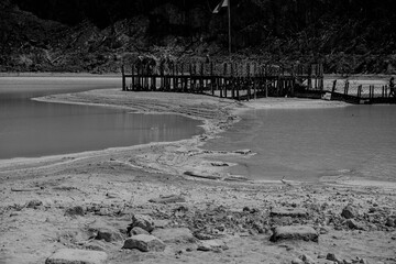 Kawah Putih Crater Lake in Ciwidey, West Java, Indonesia