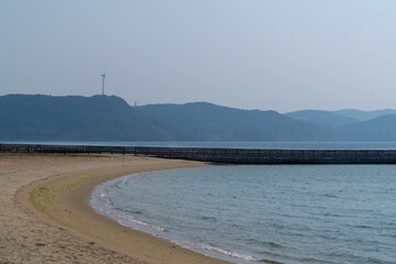 View of the Senrigahama beach in Hirado city, Japan