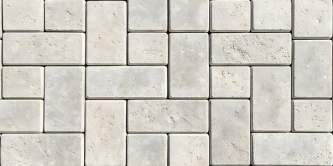 Obraz premium Light beige stone modular pattern, various rectangular sizes, natural texture variations, contemporary random layout, sophisticated neutral color palette.