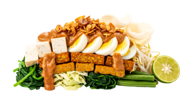 vibrant gadogado salad indonesian cuisine transparent background for menus