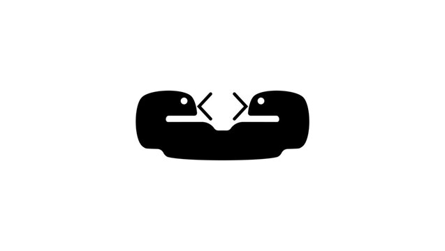 programing on python, black isolated silhouette