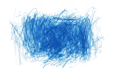Abstract blue scribble texture design element graphic resource artistic brush strokes illustration visual art isolated on transparent background