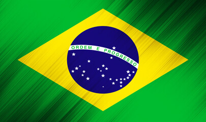 Brash brushstrokes paint patriotic colors of Brazil