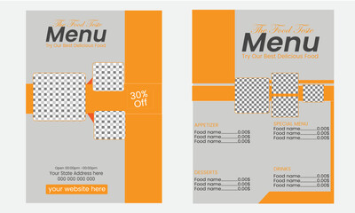 food menu design